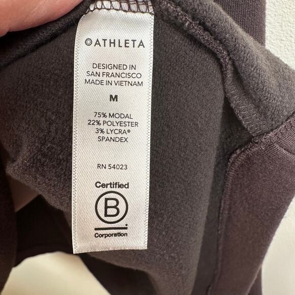 Athleta Ethereal Brushed Funnel Neck Sweatshirt in Shale Women's M Oversized - Picture 10 of 12